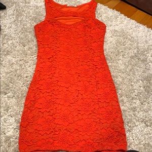 Arden B Red Lace Dress